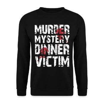 Murder Mystery Dinner plays the victim - Unisex Sweatshirt - black - Front - Alina (178cm) & Michal (187cm)