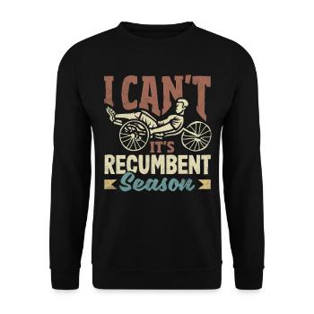 Funny Bike Sport Cycling Recumbent Bike - Unisex Pullover - Schwarz - Vorne - Alina (178cm) & Michal (187cm)