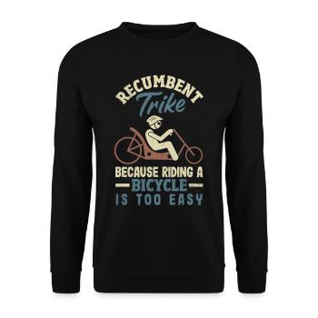 Funny Bike Sport Cycling Recumbent Bike - Unisex Pullover - Schwarz - Vorne - Alina (178cm) & Michal (187cm)
