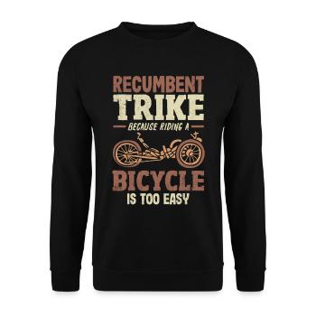 Funny Bike Sport Cycling Recumbent Bike - Unisex Pullover - Schwarz - Vorne - Alina (178cm) & Michal (187cm)