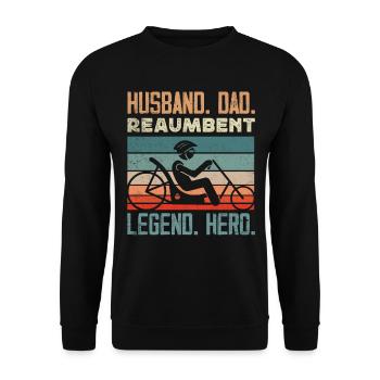 Funny Bike Sport Cycling Recumbent Bike - Unisex Pullover - Schwarz - Vorne - Alina (178cm) & Michal (187cm)