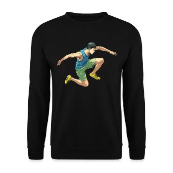 Athletics Athletics Games - Unisex Sweatshirt - black - Front - Alina (178cm) & Michal (187cm)