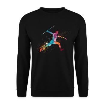 Athletics Athletics Games - Unisex Sweatshirt - black - Front - Alina (178cm) & Michal (187cm)