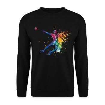 Leichtathletik Leichtathletikspiele - Unisex Pullover - Schwarz - Vorne - Alina (178cm) & Michal (187cm)