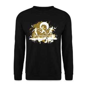 Athletics Athletics Games - Unisex Sweatshirt - black - Front - Alina (178cm) & Michal (187cm)