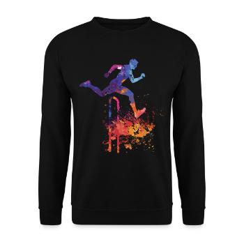 Athletics Athletics Games - Unisex Sweatshirt - black - Front - Alina (178cm) & Michal (187cm)