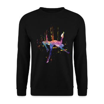 Athletics Athletics Games - Unisex Sweatshirt - black - Front - Alina (178cm) & Michal (187cm)