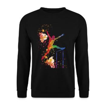 Athletics Athletics Games - Unisex Sweatshirt - black - Front - Alina (178cm) & Michal (187cm)