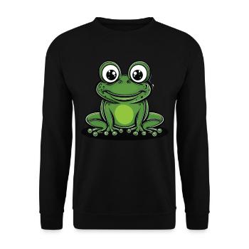 Frogs Catch Frog Hunter Frog Catcher - Unisex Sweatshirt - black - Front - Alina (178cm) & Michal (187cm)