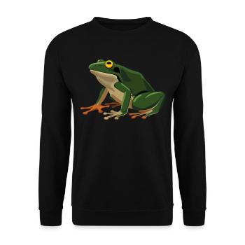 Frogs Catch Frog Hunter Frog Catcher - Unisex Sweatshirt - black - Front - Alina (178cm) & Michal (187cm)