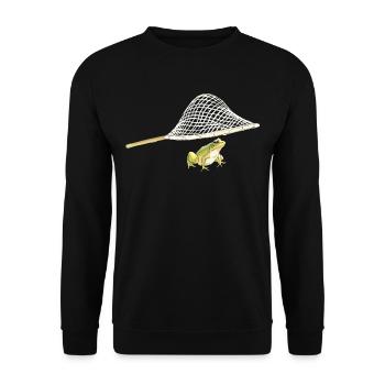 Frogs Catch Frog Hunter Frog Catcher - Unisex Sweatshirt - black - Front - Alina (178cm) & Michal (187cm)