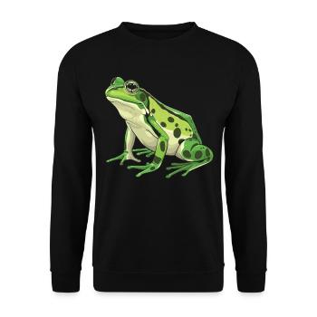 Frogs Catch Frog Hunter Frog Catcher - Unisex Sweatshirt - black - Front - Alina (178cm) & Michal (187cm)