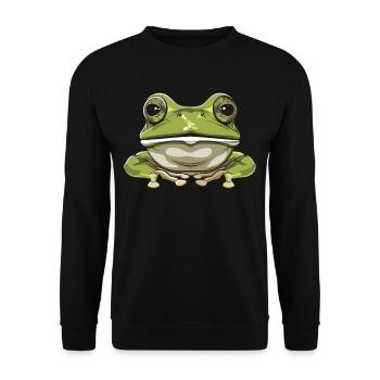 Frogs Catch Frog Hunter Frog Catcher - Unisex Sweatshirt - black - Front - Alina (178cm) & Michal (187cm)