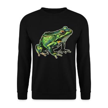 Frogs Catch Frog Hunter Frog Catcher - Unisex Sweatshirt - black - Front - Alina (178cm) & Michal (187cm)