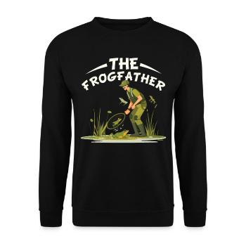 Frogs Catch Frog Hunter Frog Catcher - Unisex Sweatshirt - black - Front - Alina (178cm) & Michal (187cm)