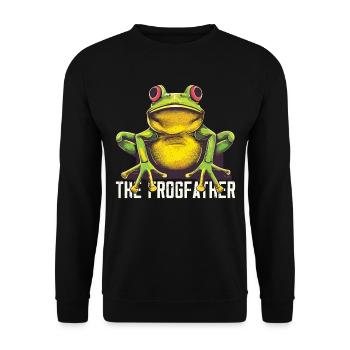 Frogs Catch Frog Hunter Frog Catcher - Unisex Sweatshirt - black - Front - Alina (178cm) & Michal (187cm)