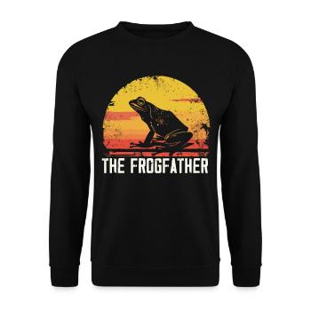 Frogs Catch Frog Hunter Frog Catcher - Unisex Sweatshirt - black - Front - Alina (178cm) & Michal (187cm)