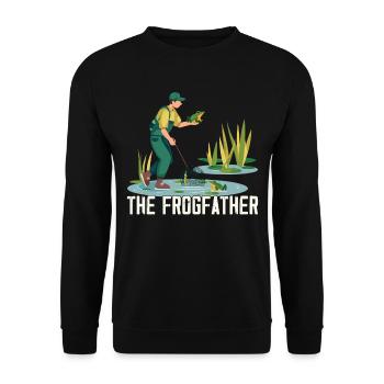 Frogs Catch Frog Hunter Frog Catcher - Unisex Sweatshirt - black - Front - Alina (178cm) & Michal (187cm)