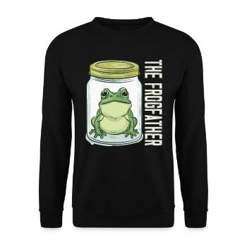 Frogs Catch Frog Hunter Frog Catcher - Unisex Sweatshirt - black - Front - Alina (178cm) & Michal (187cm)