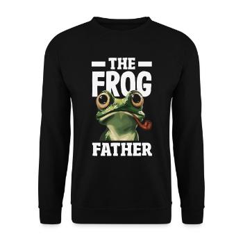 Grenouille amphibie chasseur passionné grenouille - Sweat-shirt Unisexe - noir - Devant - Alina (178cm) & Michal (187cm)