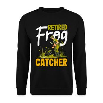 Grenouille amphibie chasseur passionné grenouille - Sweat-shirt Unisexe - noir - Devant - Alina (178cm) & Michal (187cm)