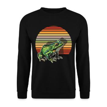 Frogs Catch Frog Hunter Frog Catcher - Unisex Sweatshirt - black - Front - Alina (178cm) & Michal (187cm)