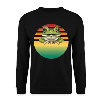 Frogs Catch Frog Hunter Frog Catcher - Unisex Sweatshirt - black - Front - Alina (178cm) & Michal (187cm)