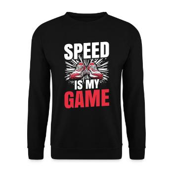 Athletics Athletics Games - Unisex Sweatshirt - black - Front - Alina (178cm) & Michal (187cm)