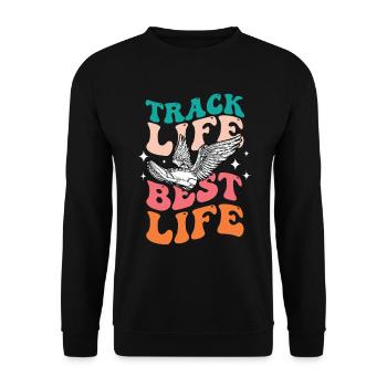 Athletics Athletics Games - Unisex Sweatshirt - black - Front - Alina (178cm) & Michal (187cm)