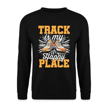 Athletics Athletics Games - Unisex Sweatshirt - black - Front - Alina (178cm) & Michal (187cm)