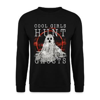 Ghost Bait Paranormal Ghost Hunter - Unisex Sweatshirt - black - Front - Alina (178cm) & Michal (187cm)