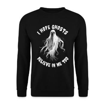 Appât fantôme Paranormal Chasseur de fantômes - Sweat-shirt Unisexe - noir - Devant - Alina (178cm) & Michal (187cm)