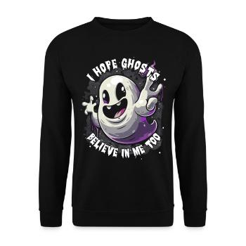 Appât fantôme Paranormal Chasseur de fantômes - Sweat-shirt Unisexe - noir - Devant - Alina (178cm) & Michal (187cm)