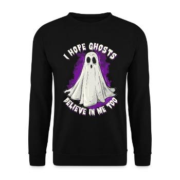Ghost Bait Paranormal Ghost Hunter - Unisex Sweatshirt - black - Front - Alina (178cm) & Michal (187cm)