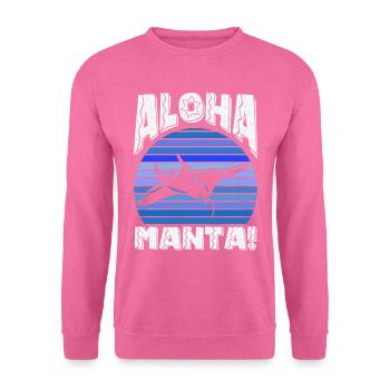 Ocean Animal Diving Stingray Mantarochen - Unisex Pullover - Pink - Vorne