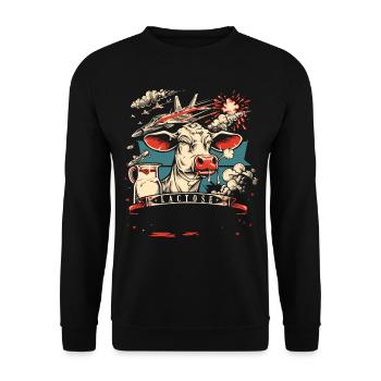 Tolérant au lactose ou intolérant au lactose - Sweat-shirt Unisexe - noir - Devant - Alina (178cm) & Michal (187cm)
