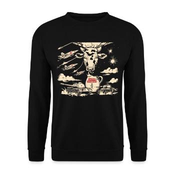 Lactose tolerant or lactose intolerant - Unisex Sweatshirt - black - Front - Alina (178cm) & Michal (187cm)