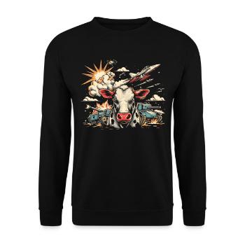 Lactose tolerant or lactose intolerant - Unisex Sweatshirt - black - Front - Alina (178cm) & Michal (187cm)