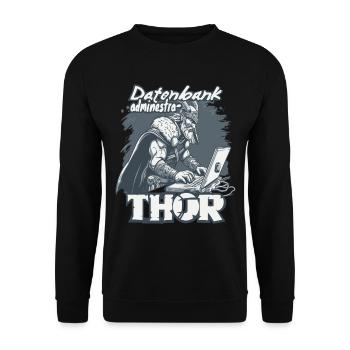 Datenbankadministrathor Codierung Datenanalyst - Unisex Pullover - Schwarz - Vorne - Alina (178cm) & Michal (187cm)