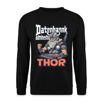 Database Administrator Coding Data Analyst - Unisex Sweatshirt - black - Front - Alina (178cm) & Michal (187cm)