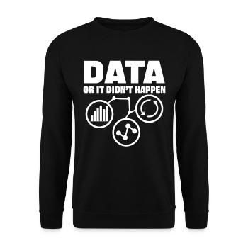 Daten Oder Es Passierte Nicht Big Data - Unisex Pullover - Schwarz - Vorne - Alina (178cm) & Michal (187cm)