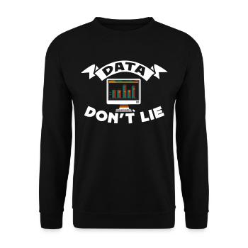 Daten Oder Es Passierte Nicht Big Data - Unisex Pullover - Schwarz - Vorne - Alina (178cm) & Michal (187cm)