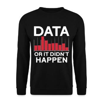 Daten Oder Es Passierte Nicht Big Data - Unisex Pullover - Schwarz - Vorne - Alina (178cm) & Michal (187cm)
