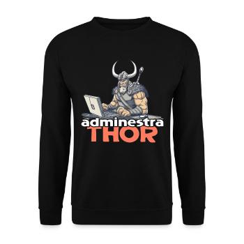 Viking Databaseadministra-thor Nerdy - Unisex Pullover - Schwarz - Vorne - Alina (178cm) & Michal (187cm)