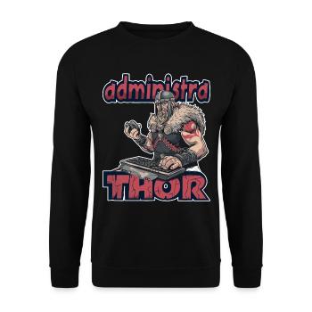 Viking Databaseadministra-thor Nerdy - Unisex Pullover - Schwarz - Vorne - Alina (178cm) & Michal (187cm)