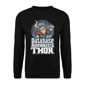Viking Databaseadministra-thor Nerdy - Unisex Pullover - Schwarz - Vorne - Alina (178cm) & Michal (187cm)