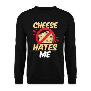 Tolérant au lactose ou intolérant au lactose - Sweat-shirt Unisexe - noir - Devant - Alina (178cm) & Michal (187cm)