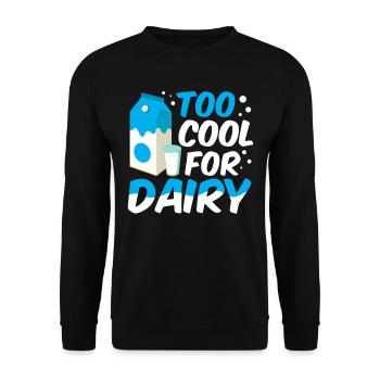 Tolérant au lactose ou intolérant au lactose - Sweat-shirt Unisexe - noir - Devant - Alina (178cm) & Michal (187cm)