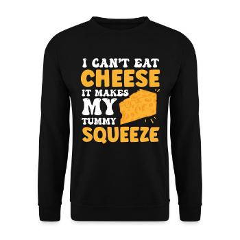 Tolérant au lactose ou intolérant au lactose - Sweat-shirt Unisexe - noir - Devant - Alina (178cm) & Michal (187cm)