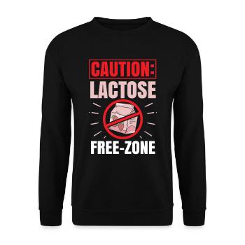 Lactose tolerant or lactose intolerant - Unisex Sweatshirt - black - Front - Alina (178cm) & Michal (187cm)